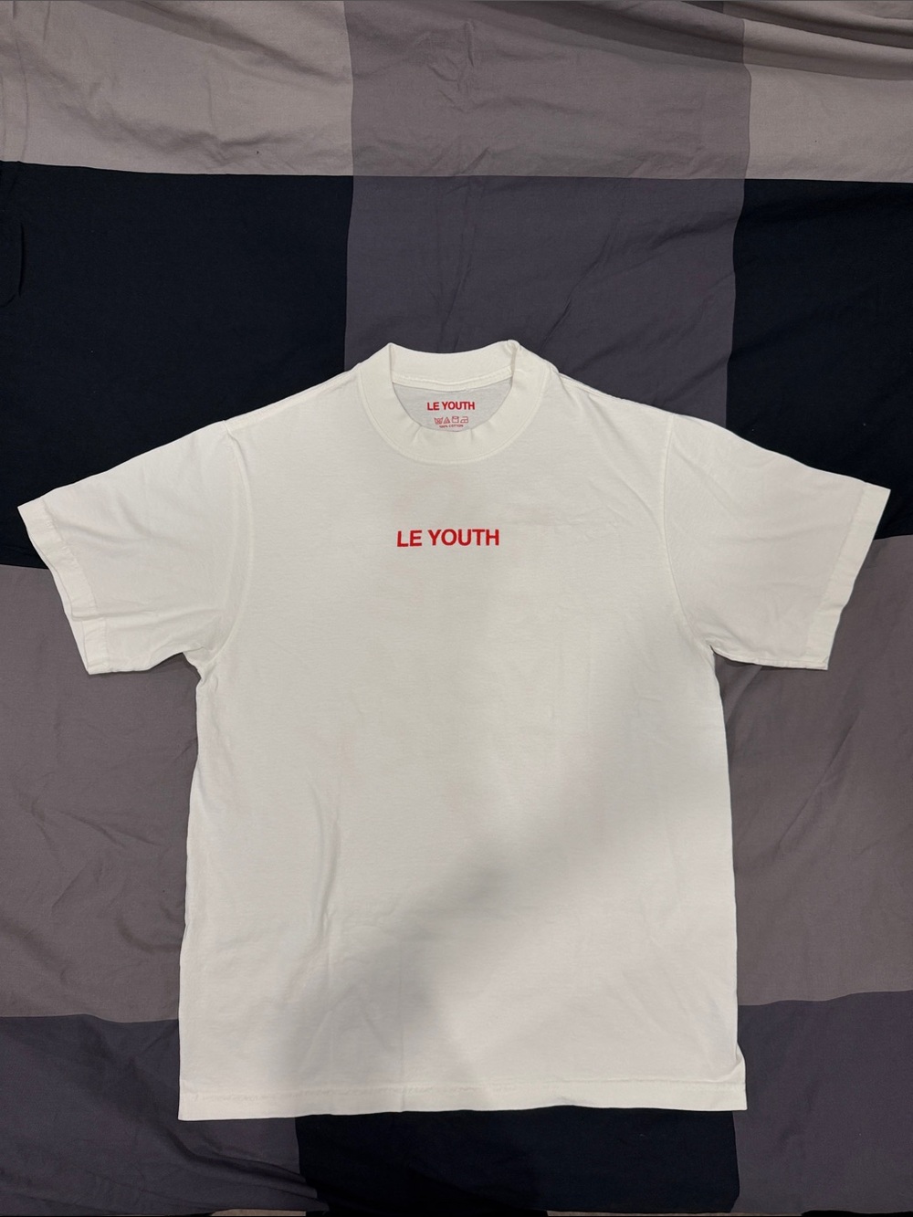 LE YOUTH who are you really are album White Tee with Red Logo